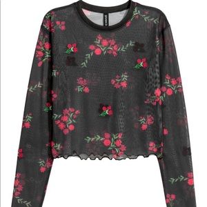 NWOT H&M mesh cropped top